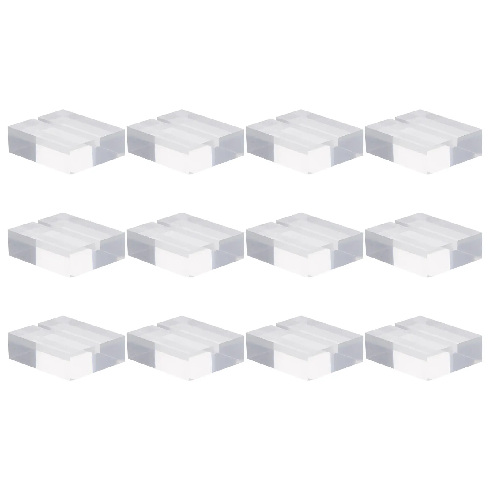 

12 Pcs Desk Table Business Card Holder Acrylic Stand Number for Cards Transparent Office