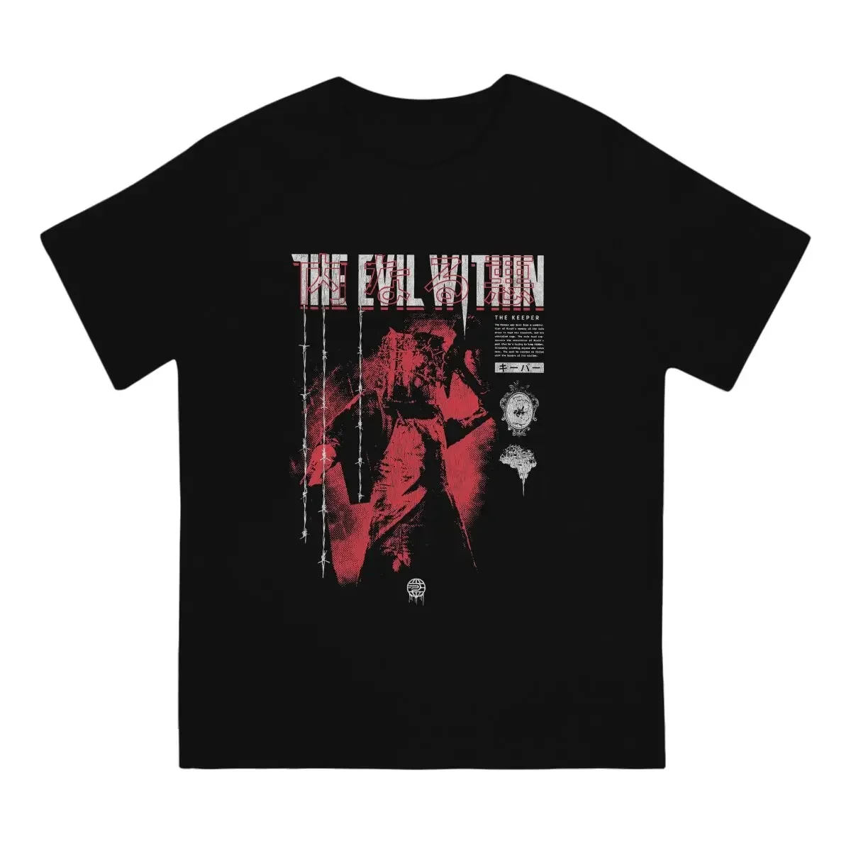 Men The Keeper  Evil Within T Shirts Scary Horror Cotton Clothing Fun Short Sleeve O Neck Tee Shirt Birthday Gift T-Shirts