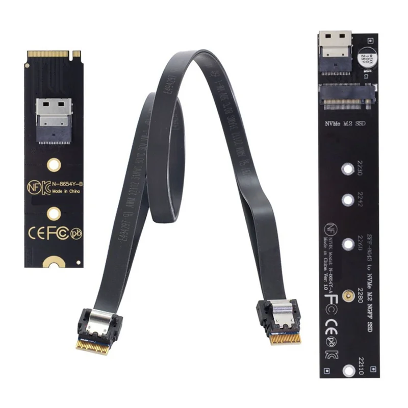 

NGFF M.2 NVME M-Key SSD удлинительный кабель «папа-мама» 40 см с адаптером разъема SFF-8654 для материнской платы SSD 2280/22110