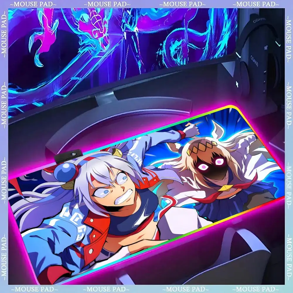 

U-Uma Musume Pretty Derby Oguri Cap Mouse Pad Gamer Luminescence Led Mouse Pad Gaming Table Rgb Deskmat Keyboard Pc Mousepad