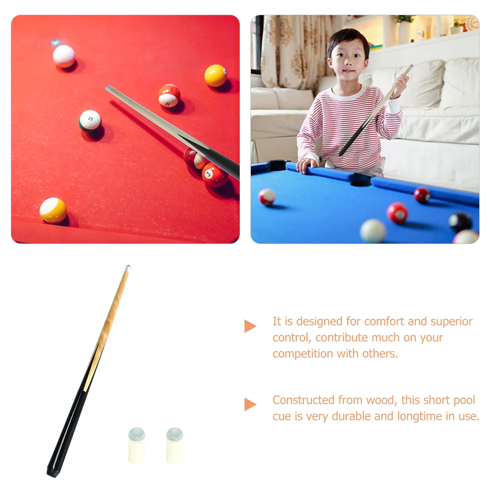 

1 set 1 Set Wooden Short Cue Stick For Billiards Durable Easy Grip Pool Table Stick Home Bar Practice Beginners Pool Cues