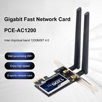 Bluetooth-Compatible 4.0 PCI-E WiFi Adapter Desktop Wireless WiFi Network Cards for Microsoft Windows 7/8/10/11 Linux