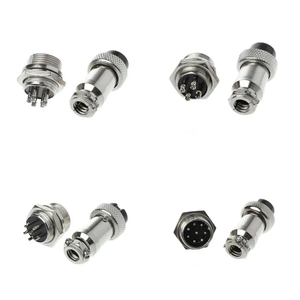 Aviation Plug Male & Female Wire Panel Metal Connector 16mm 2/3/4/5/6/8/9 Pin