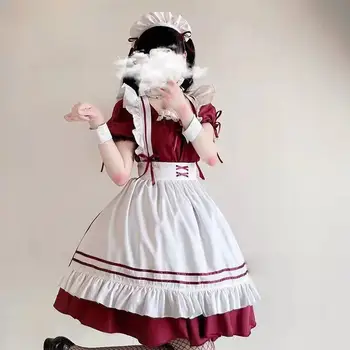 10 best sales Rotes Dienstmädchenkleid - №2