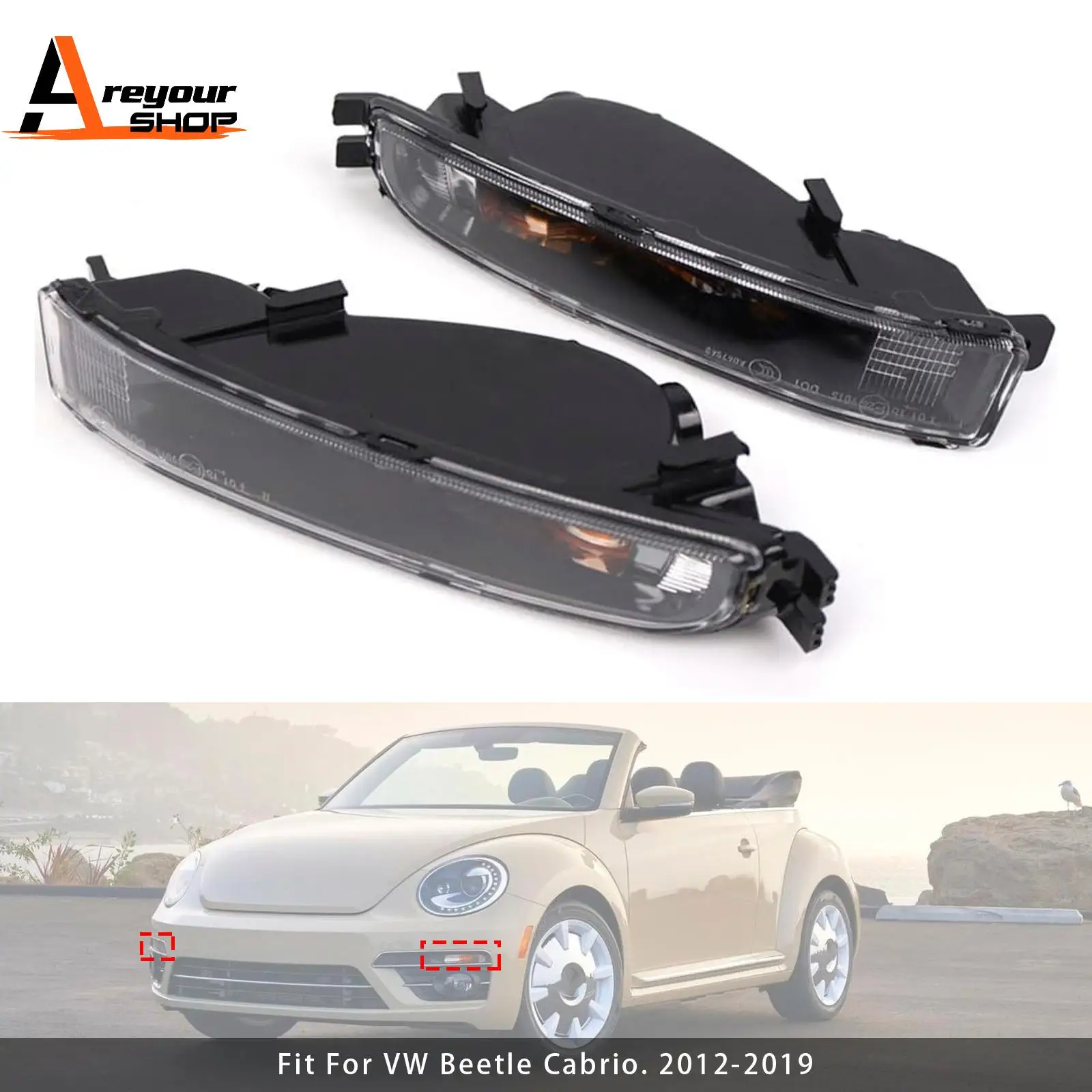 

Указатель поворота переднего бампера без лампочек для VW Beetle 12-19 5C5953041A