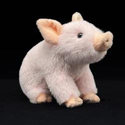 Realistic Pink Pig High Fidelity Anime Cute Farrow Plushie Hog Piggy Plush Toys Lifelike Animals Simulation Stuffed Toy Gifts