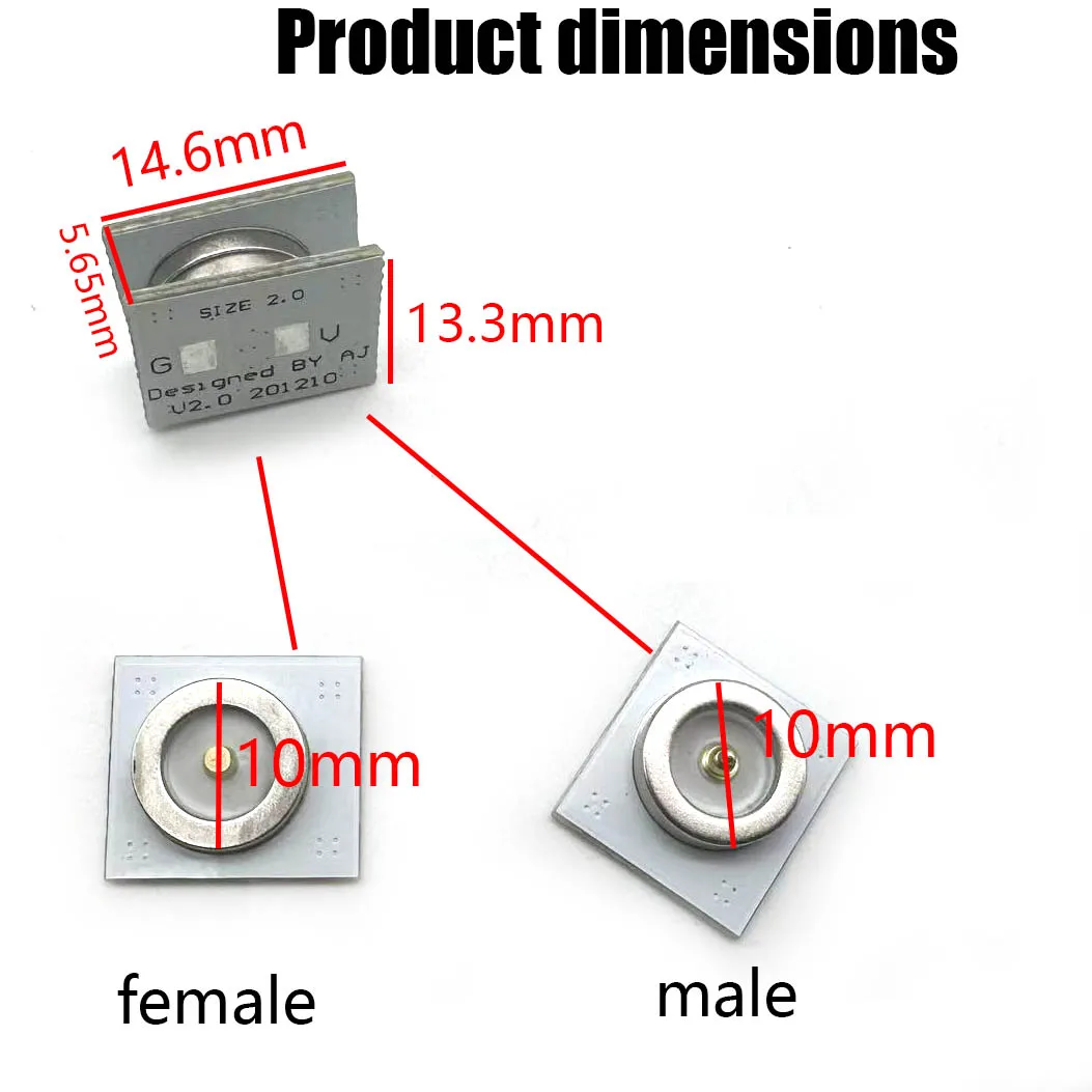 

50PCS Mini 10mm Magnetic Connector High Current Magnetic Suction Head DC Power Plug Magnet Connector Male Female Socket