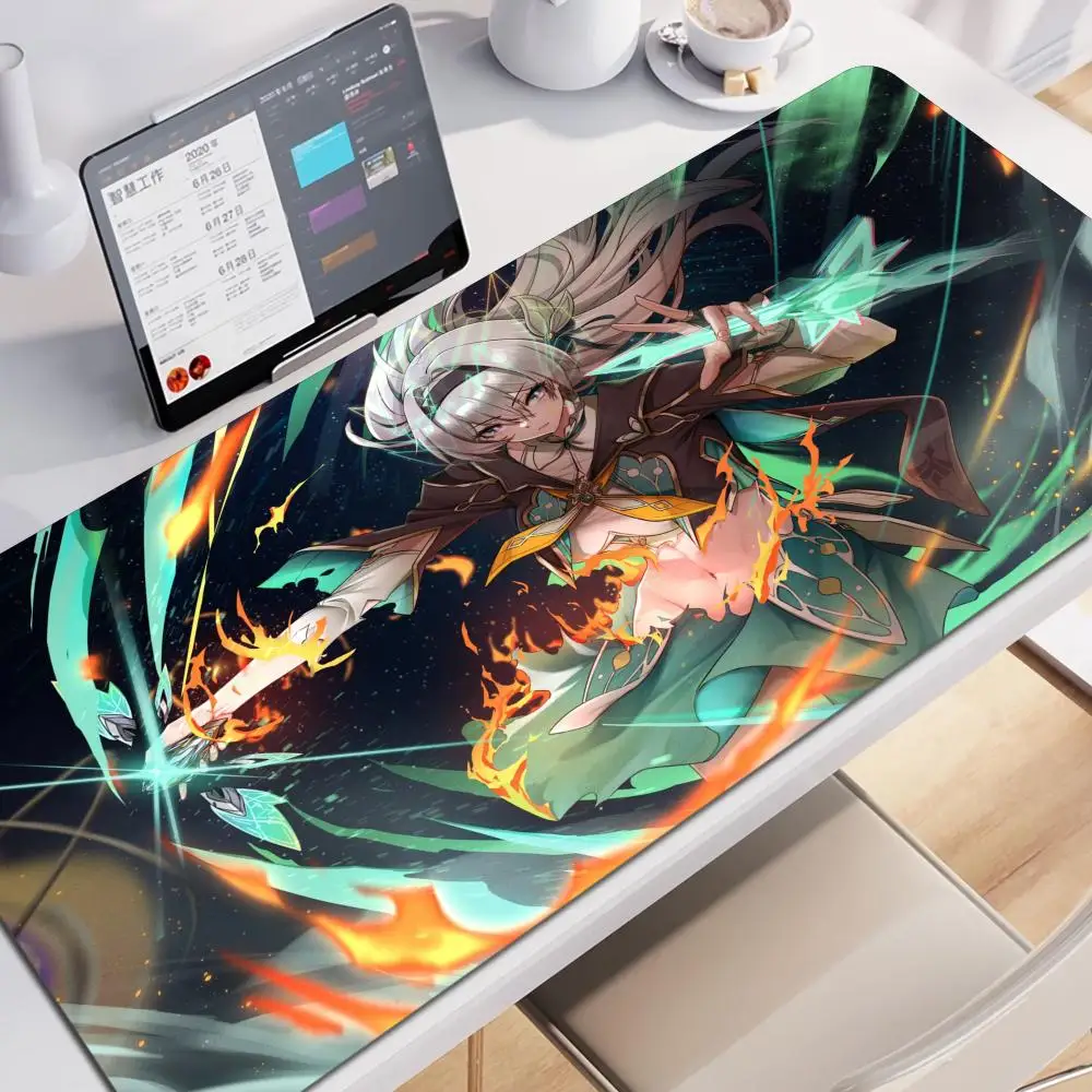 

HD print Honkai Star Rail Firefly Computer Mouse Pad Desk Office Accessories Pc Cabinet Keyboard Gaming Mats Xxl Large Mause Pad