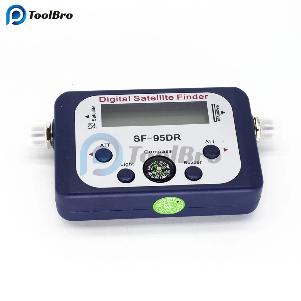 Imagem -06 - Led Digital Satellite Finder Receptor Satlink Satfinder Sinal Receptor Satfinder Medidor com Bússola Buzzer Luz Sf-95dr