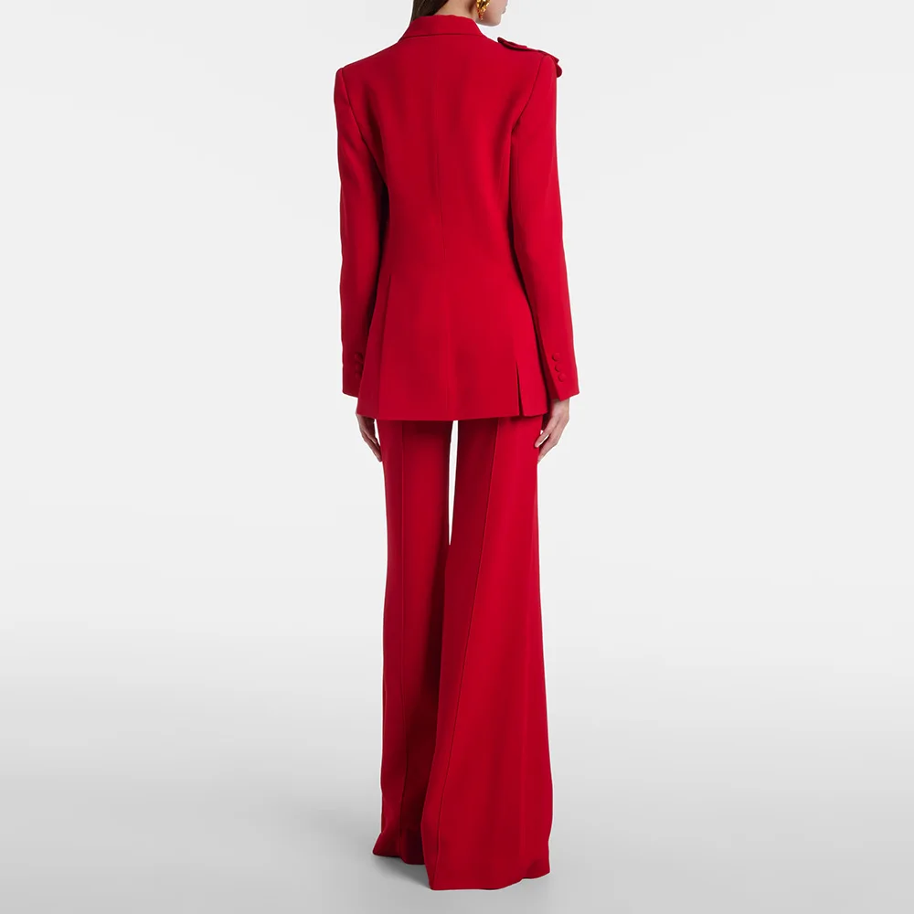 HIGH STREET Newest Fashion 2026 Designer Runway Suit Set Women's Three Dimensional Flower Suit Jacket Trousers Pants Suit 2pcs