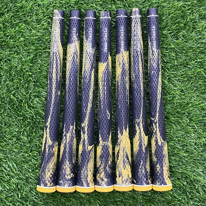 Golf Club Grip Jean Carlo Camouflage Design Comfortable And Wear Resistant Woods Irons Universal Black With Yellow Golf Grip