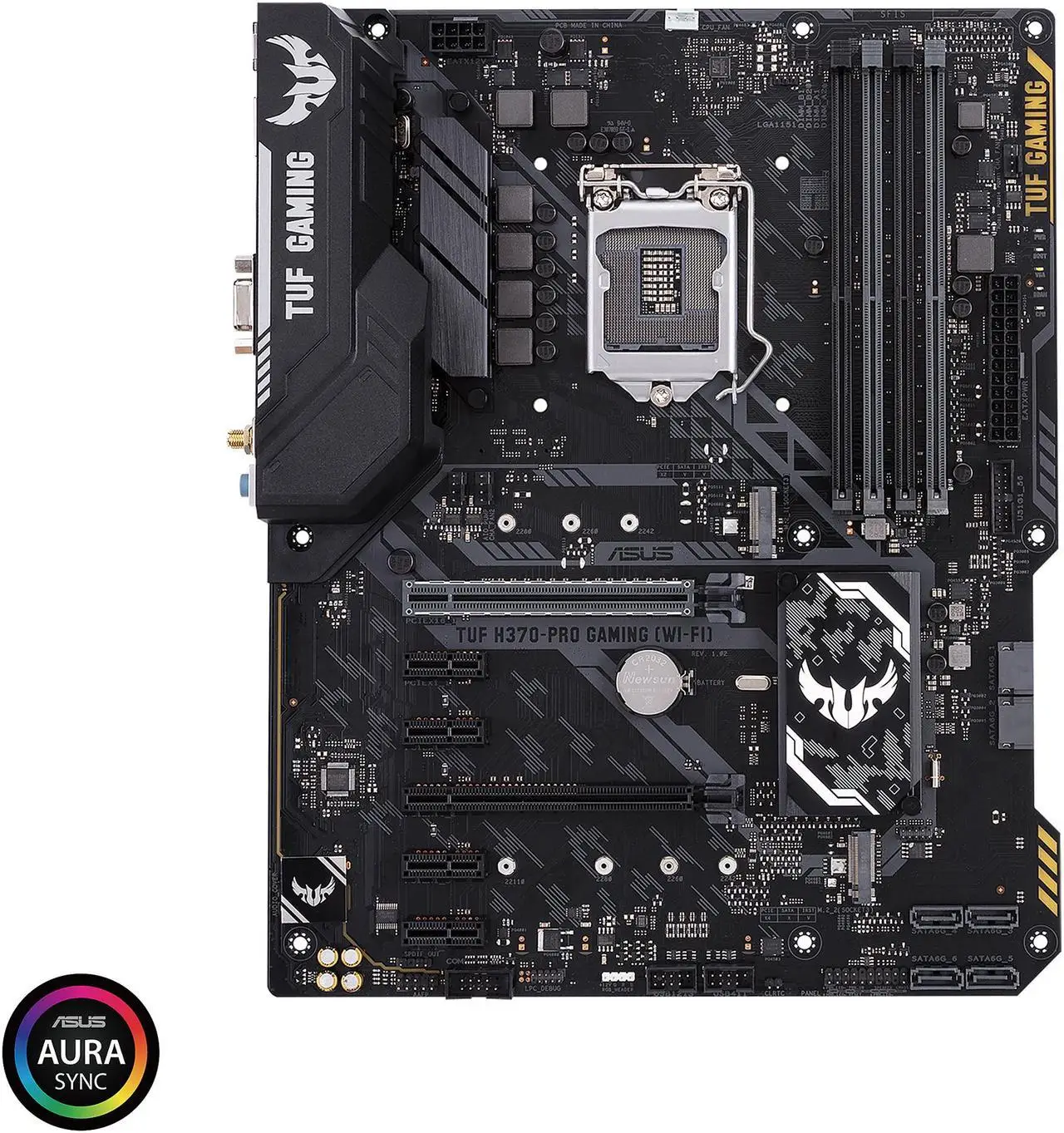 Asus TUF H370-PRO GAMING wifi Motherboard intel H370 LGA 1151DDR4 64GB support Core  8100 9100F 8400 9400 8700 cpu ATX