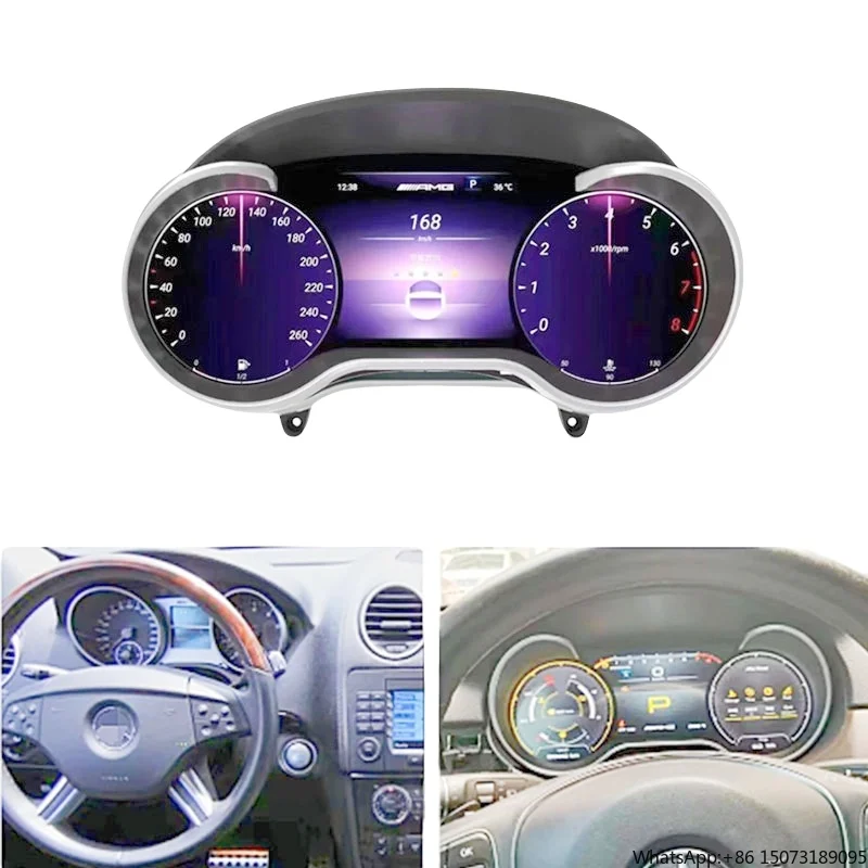 LCD Display Instrument Panel Cluster Dashboard Digital Cluster Speedometer for  W204 W205 W212 W207 C Class 2008 2014