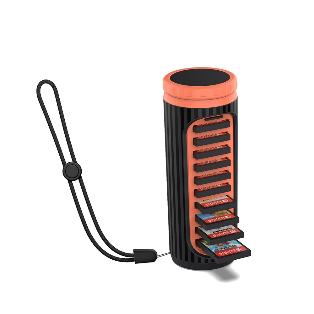 

Подходит для игрового мультфильма Switch2, поворотный ящик для хранения 10 в 1, круглая коробка для хранения игровых карт Switch/OLED