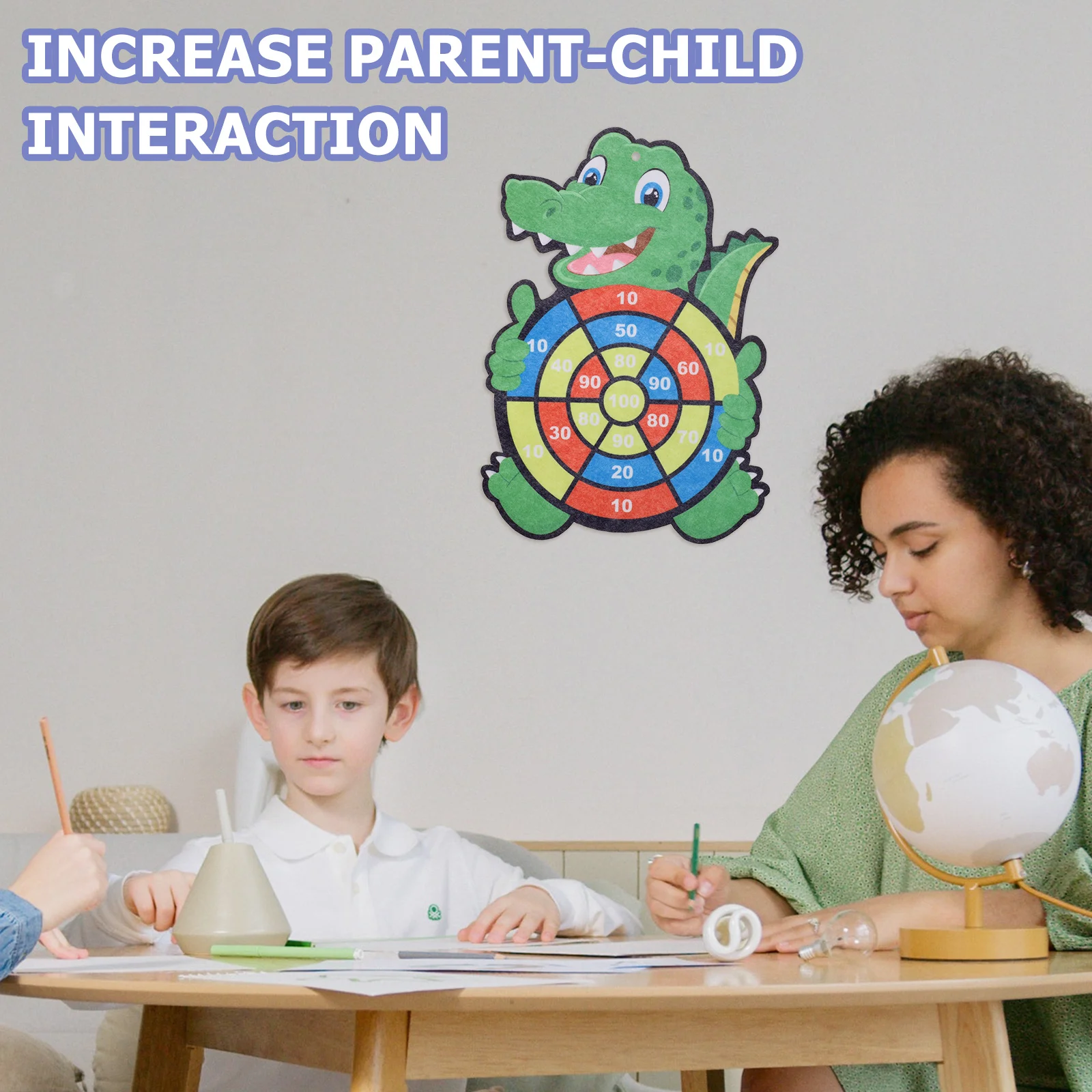 

1 Set Sticky Ball Dart Board Game For Kids Indoor Sports Set Small Light Portable Boys Gifts 8-10 Years Interactive Throwing