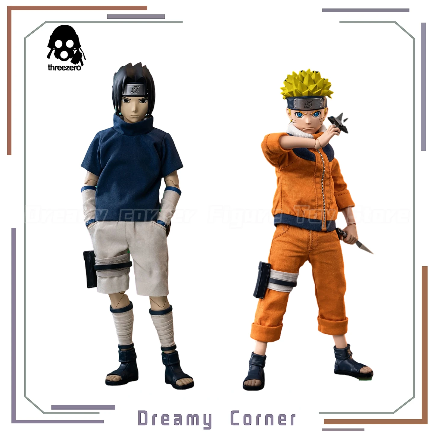 【En Stock】 Original Threezero FigZero NARUTO Uchiha Sasuke Naruto Uzumaki 1/6 figura de acción modelo regalo adorno juguete