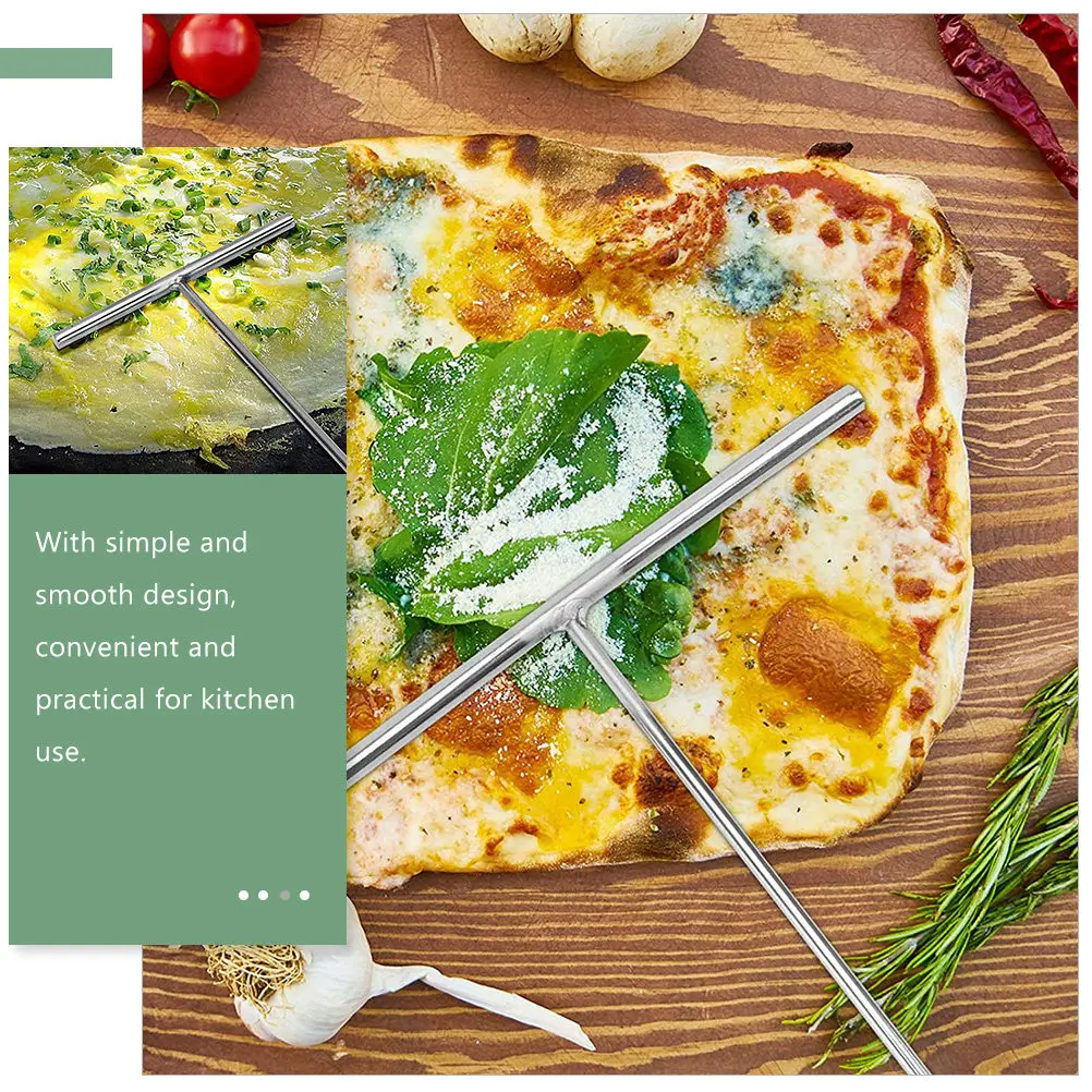 Stainless Steel Crepe Spreader T Shape Pancake Scraper Tool Professional Spreading Utensil for Electric Griddle Non Stick