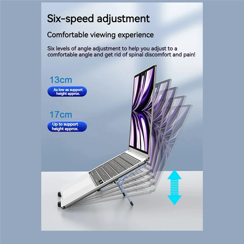 AT93-USB C Hub 2In1 حامل كمبيوتر محمول قابل للطي حامل قابل للتعديل محطة إرساء متعددة المنافذ لأجهزة الكمبيوتر المحمولة 10-17 بوصة