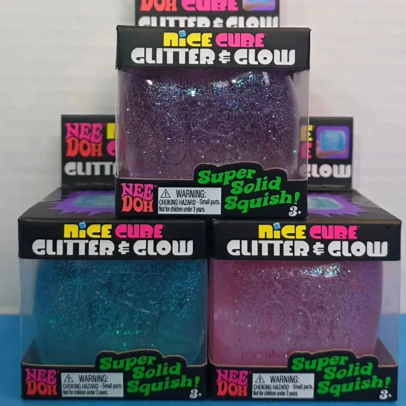 New Needoh Nice Cube Flash and Luminous Extrusion Sensory Stretching Anxiety Relief ADHD Restless Adult Gifts