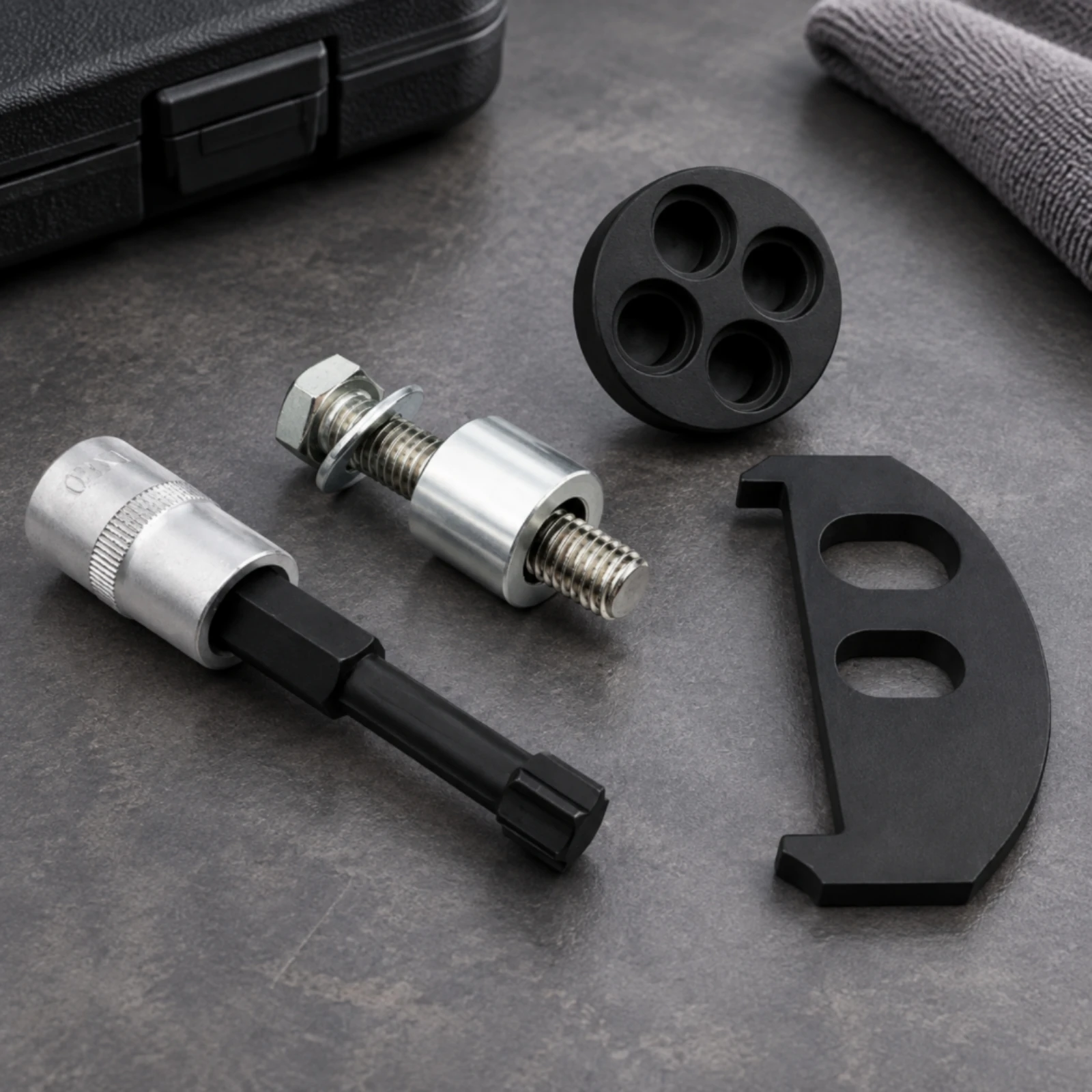 4 Pieces German-Engineered Vehicle Crankshaft Rotation and Locking Tool Practical German-Engineered Vehicle Crankshaft Locking