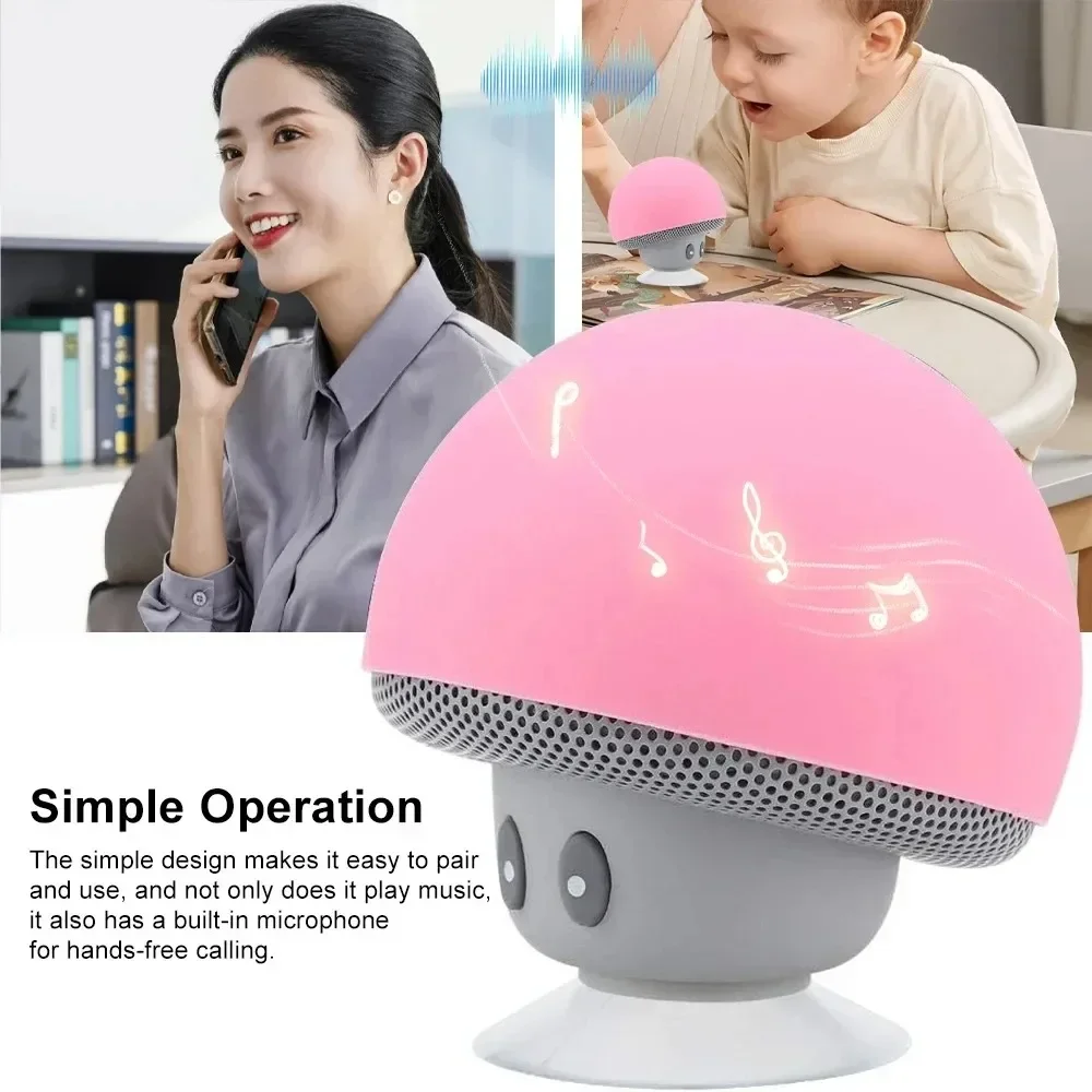 Mushroom head portable small speaker wireless Bluetooth speaker cartoon phone notebook speaker unique and adorable view 3
