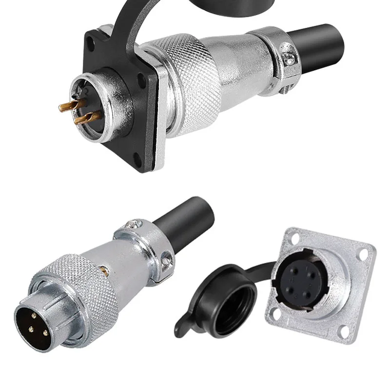 Aviation Plug WS16-2 3 4 5 6 7 8 9 10 Pin Connector TQ TZ Socket Cable 2P 3P 4P 5P 6P 7P 8P 9P 10 core square socket 16mm