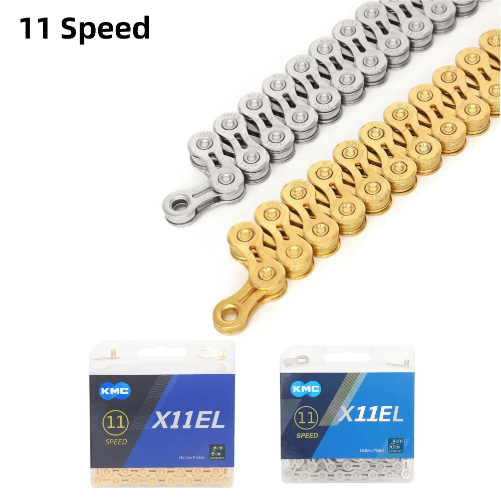 KMC Bicycle Chain 11S 11V X11EL Gold Silver Color Road MTB Bike Chain 11 Speed 118L Bike Chain for Shimano Sram Bike Parts