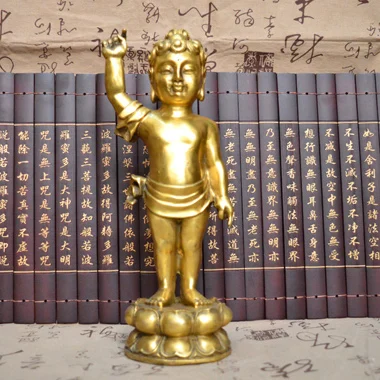 

A large copper Buddha ornaments Prince Shakya Muni Buddha Buddha statues office feng shui crafts