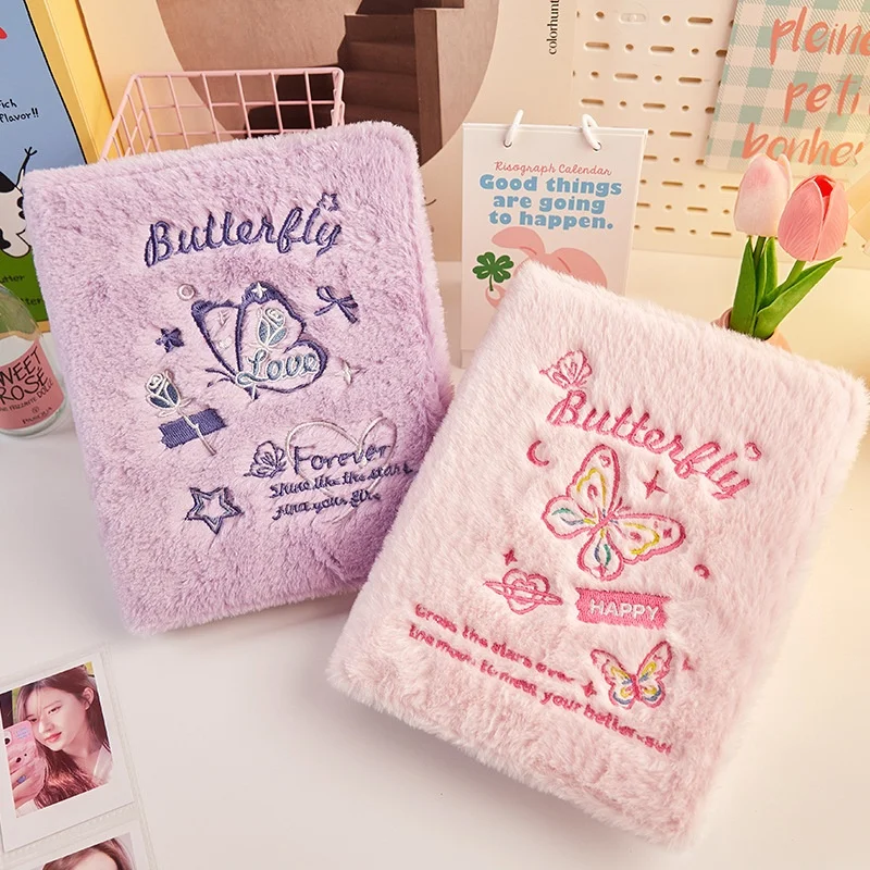 Butterfly Plush 3-Inch Four Palace Grid Card Album Autumn And Winter High Beauty Cute Princess Girl Heart 3-Inch Album Idol Card