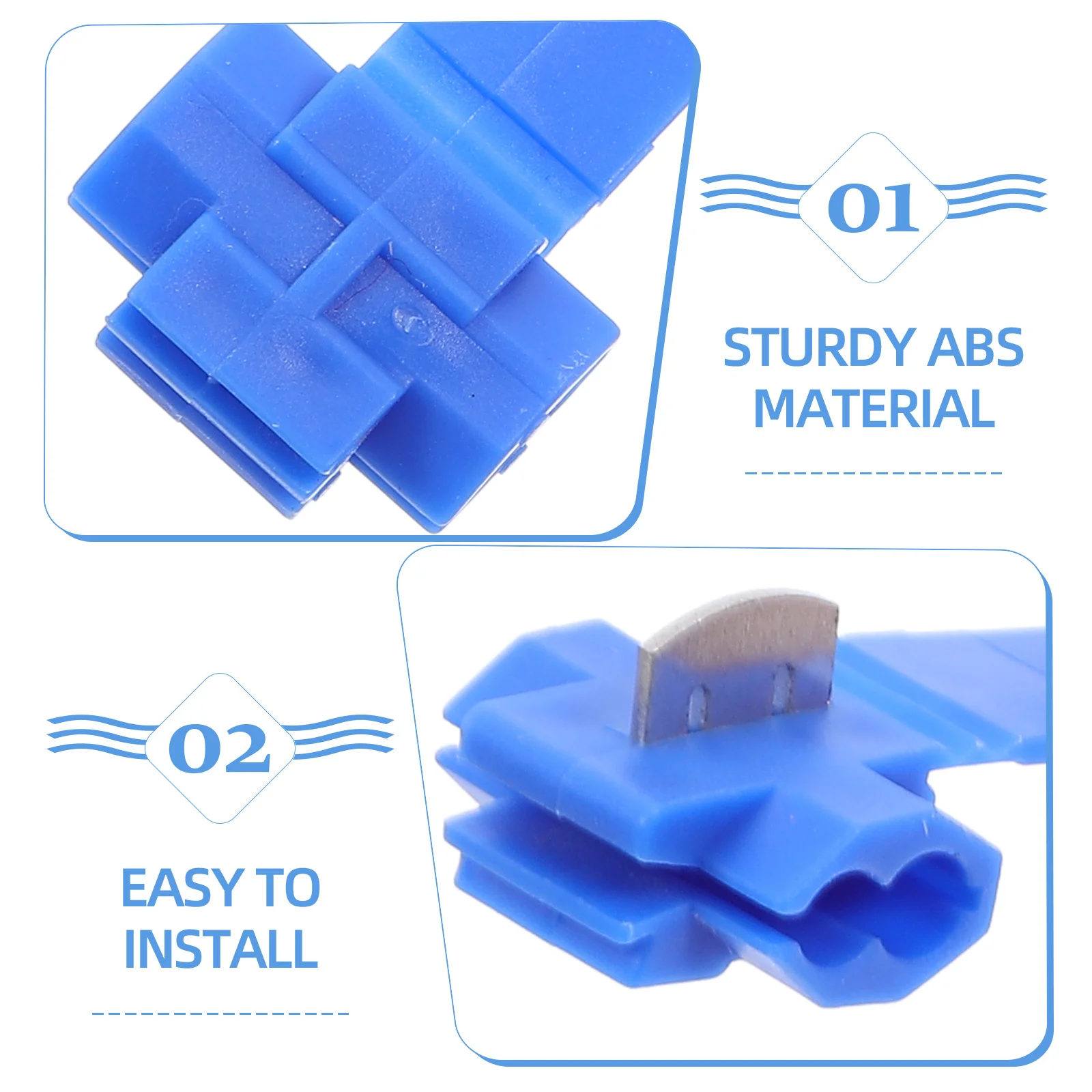 

50Pcs Quick Splice Wire Connectors Electrical T Tap Connector Kit for Auto Wiring Durable Stable Connection Wire Tap Connectors