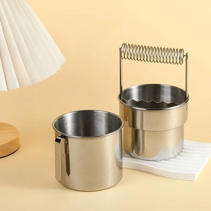 1PC Artist Stainless Steel Paint Brush Washer Double Layer Leakproof Portable Brush Cleaner Filter Screen Spring for Oil Painting
