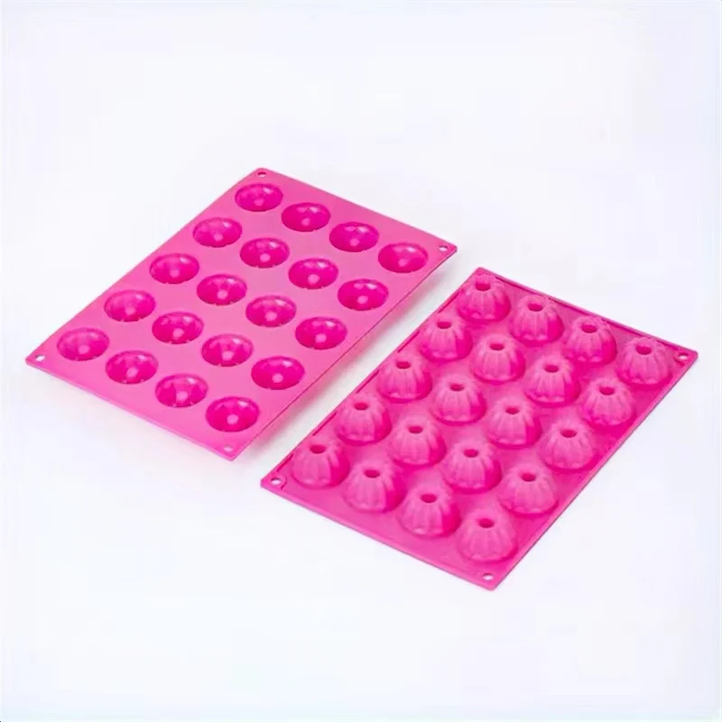 20cup 30*20cm Savarin(Dia 4cm) Silicone Cake Mold Mini Cake Pan Pudding Chocolate Mold Muffin Mould DIY Baking Tools