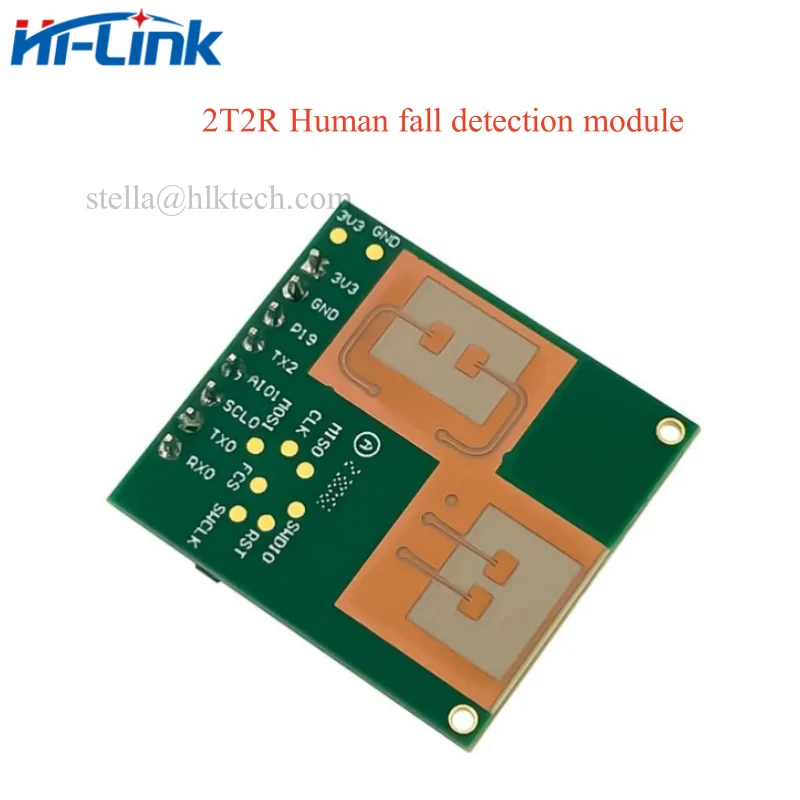 New 60GHz HLK-LD6002 LD6002B LD6002C FMCW radar module human respiratory alarm heart rate detection fall breath detection 60G CE