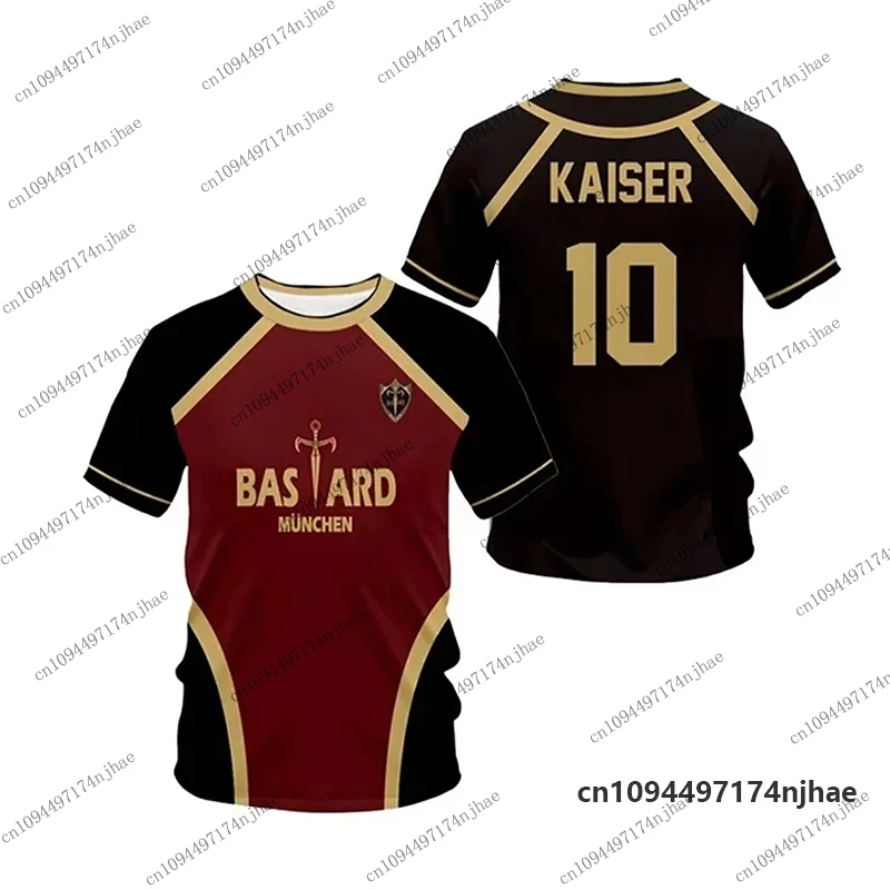 2026 Jersey Futsal Pattern Vl Replika Blue Lock Anime Bastard Munich 3D Print Men Women T-shirt Summer Sports Tees Oversized Top