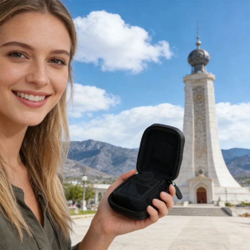 Thin Transportable Storage Box for Action Cameras Highlighting Multiple Compartment
