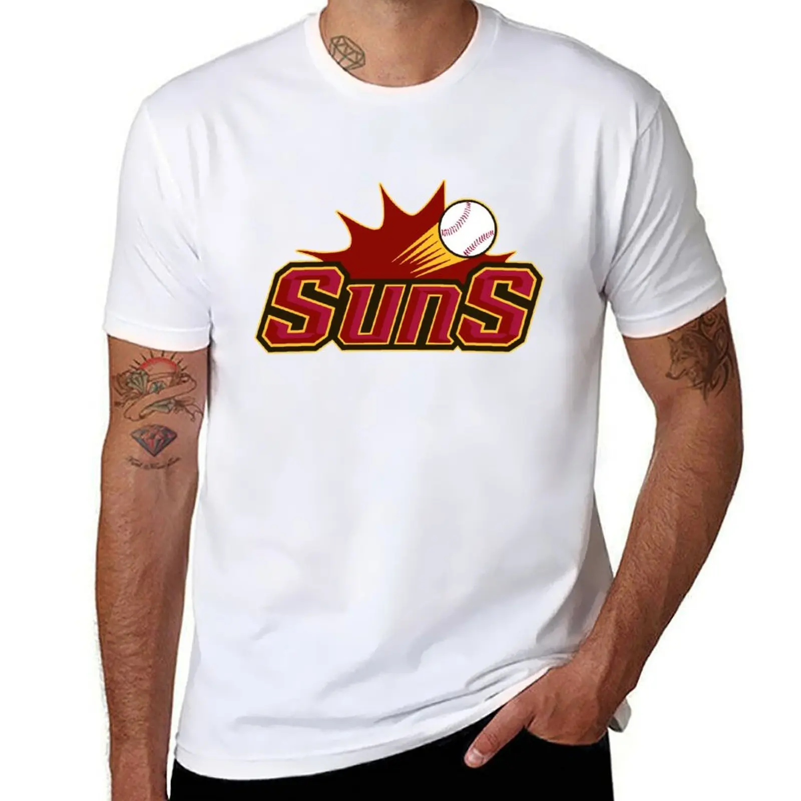 

Suns baseball T-Shirt anime t shirts for man man graphic t shirt black cotton t-shirt plain for man package T-shirt