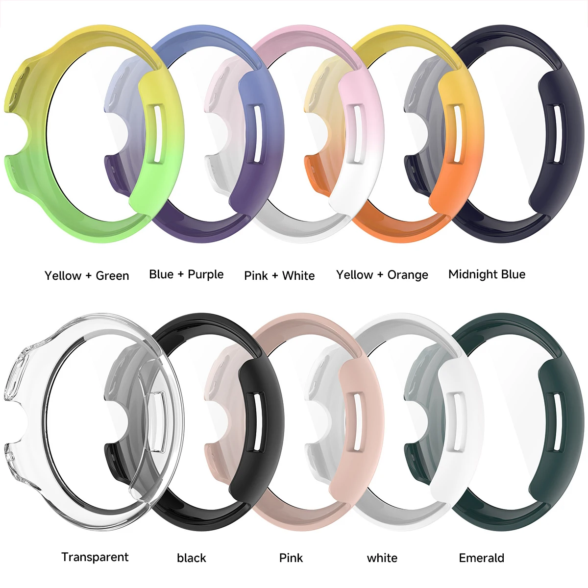 حافظة + زجاجية لساعة جوجل بيكسل 3 45 مللي متر 41 مللي متر PC ممتص للصدمات شامل مضاد للخدش غطاء حماية + ملحقات واقي للشاشة #3