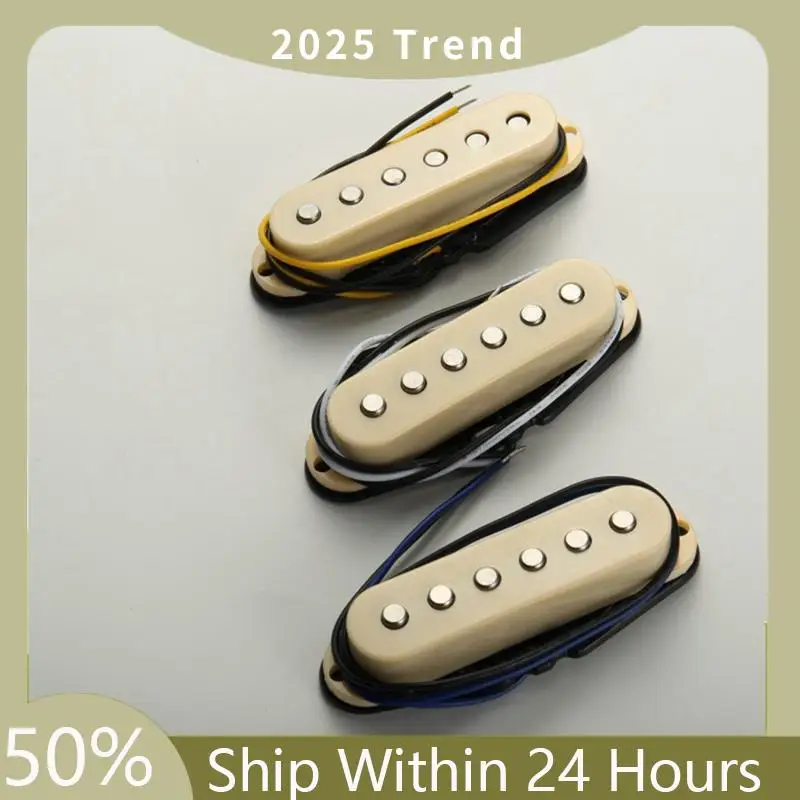 

A35F New Single Coil Pickups Guitar Pickups Plastic Wire Clip Flat Pickups Musical Instrument Accessories