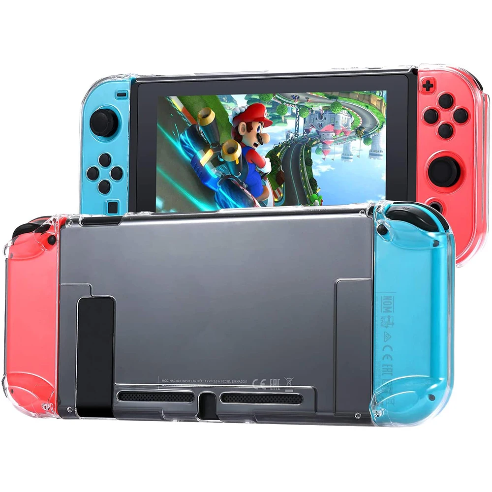 

For Nintendo Nintend Switch Hard Clear Back Cover Shell Detachable Crystal PC Transparent Case NS NX Cases Coque Ultra Thin Bag