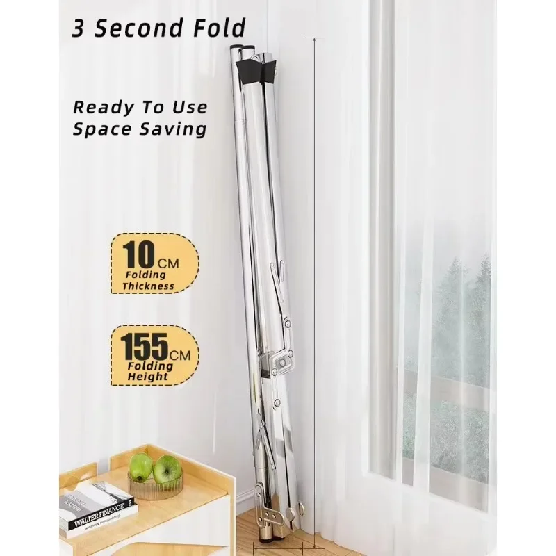 Floor-standing clothes drying rack Stainless steel floor folding X-shaped balcony hanger indoor and outdoor Clothes  rod