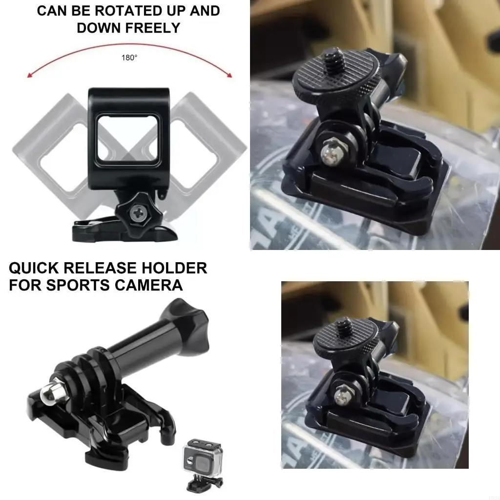 193A Secure Camera Quick Release Base Mount for Helmets Chest Straps Attachment