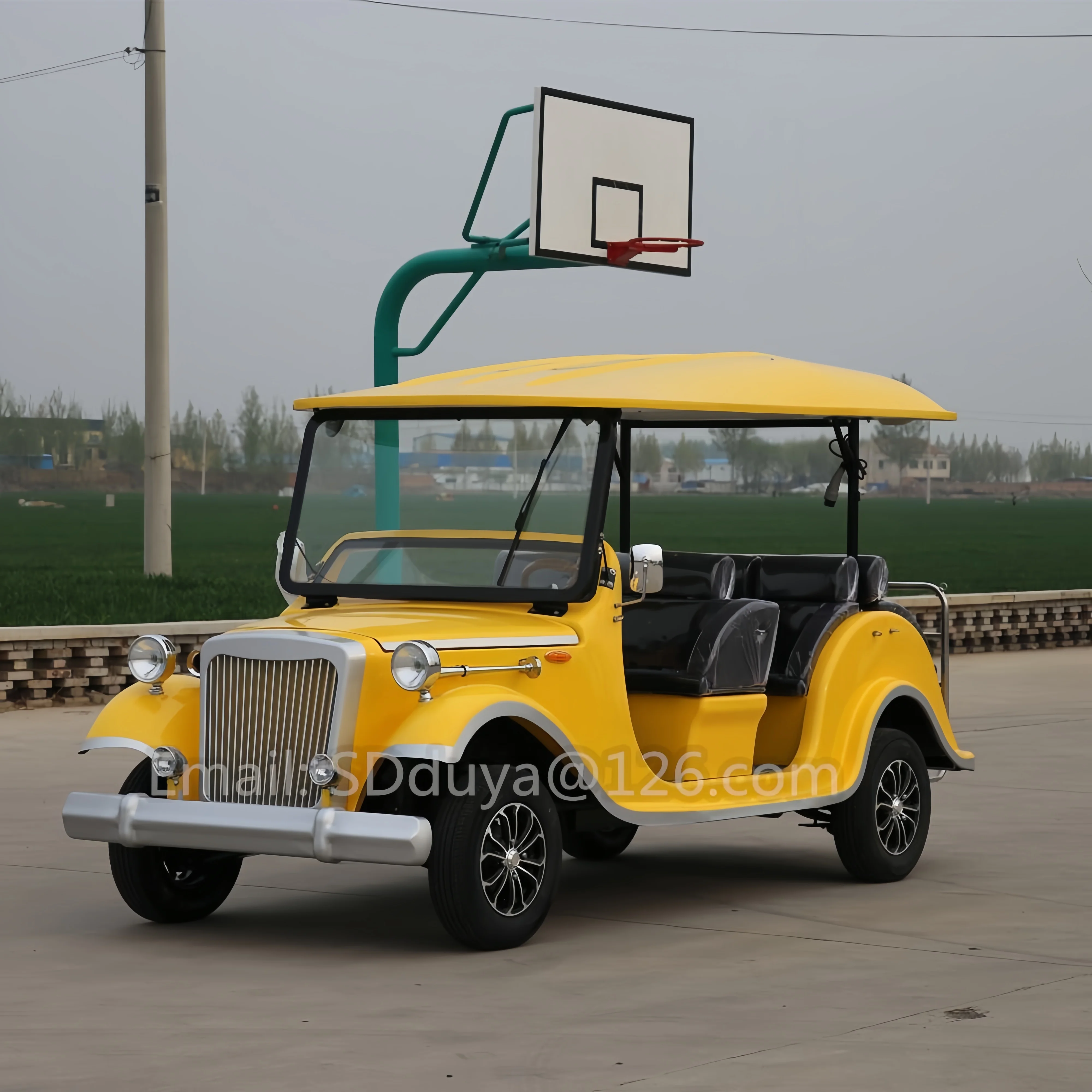 Lead-Acid Battery 14-Seater Electric Classic Car With Super Long Endurance and Full Power Smart On-Board Charging