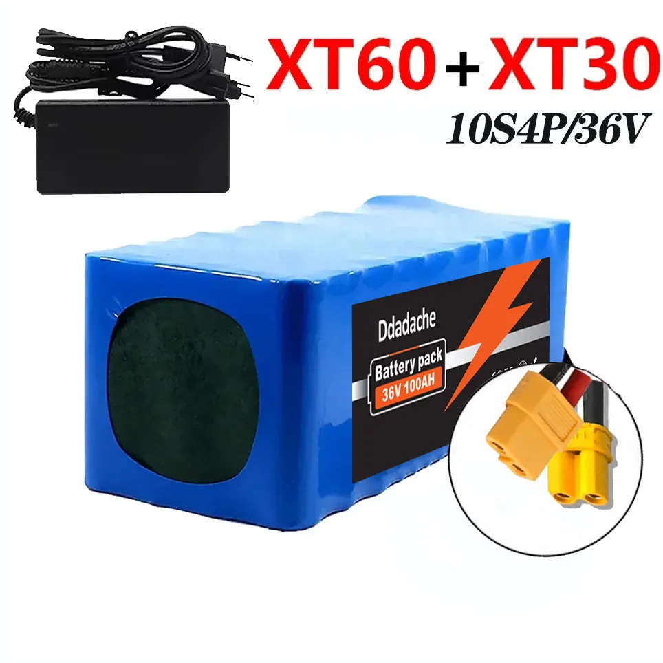 Nieuwe 36V 100Ah 1000W 10S4P DC/T Lithium-ion Batterijpakket 100Ah Voor 42v Scooter met BMS