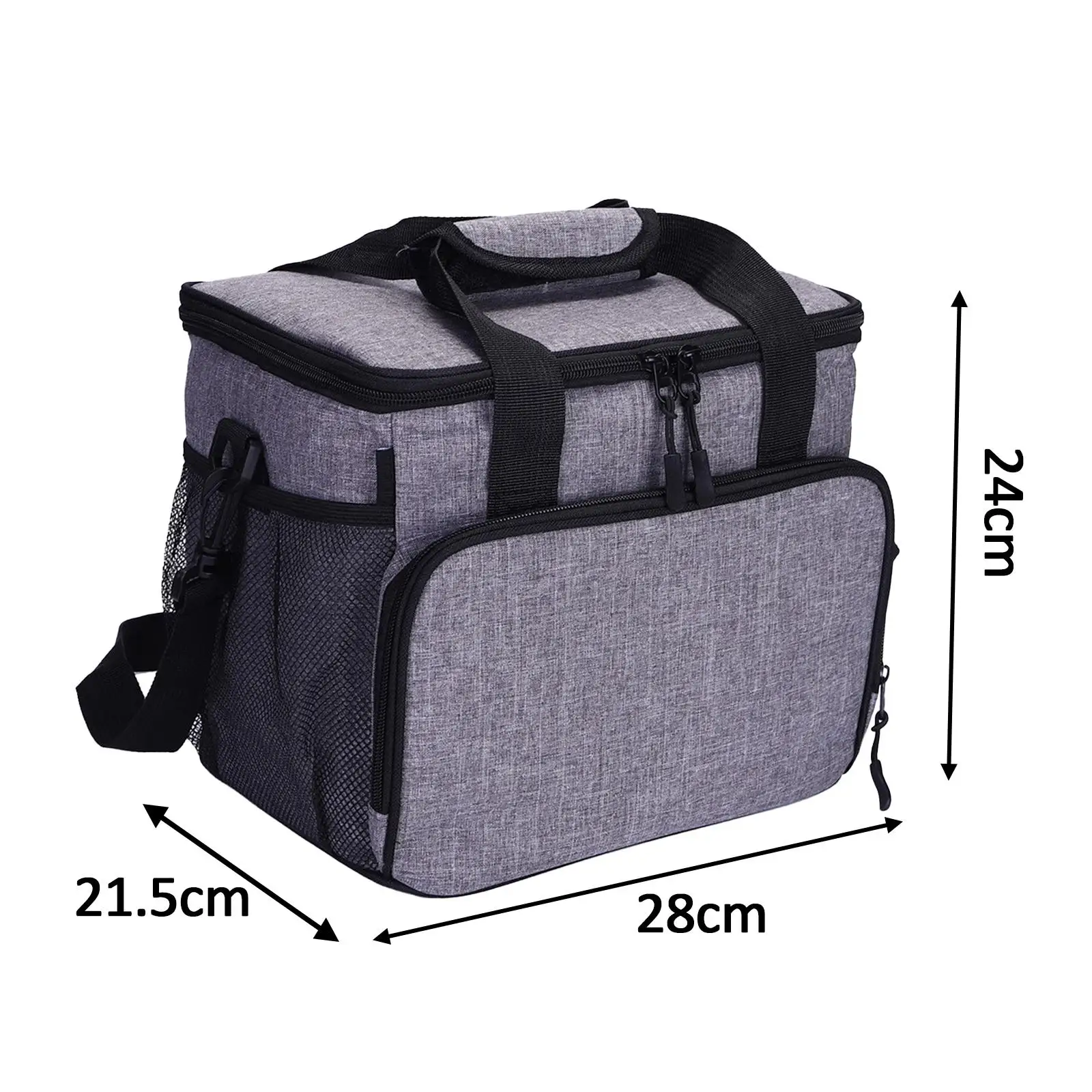 Cooler Bag Zipper Portable Beach Cooler Leakproof Comfortable Lunch Cooler Tote