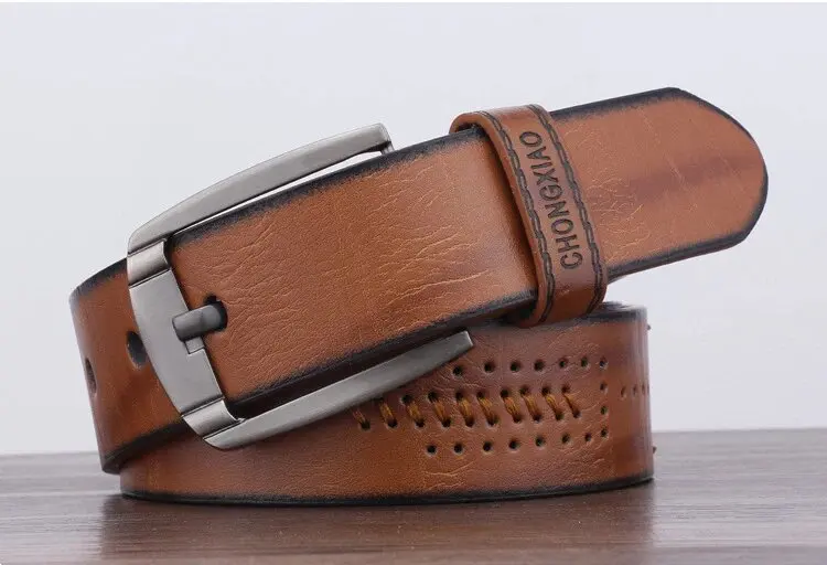 Man Belt Pu Leather Versatile Men's Belt Vintage Cowboy Student Belt Vintage Youth Belt for Man