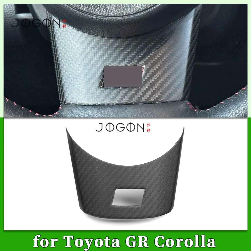Real Dry Carbon Fiber Car Interior Steering Wheel U-Shape Overlay Cover Trim Accessories For Toyota GR Corolla 2023 2024 2025