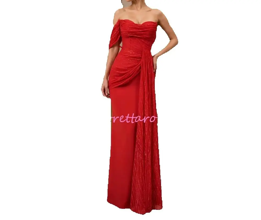 

Fashion Straight Sequined Evening Dress Customized Classy One Shoulder Formal Occasions Dresses For Women Chic Prom Gown