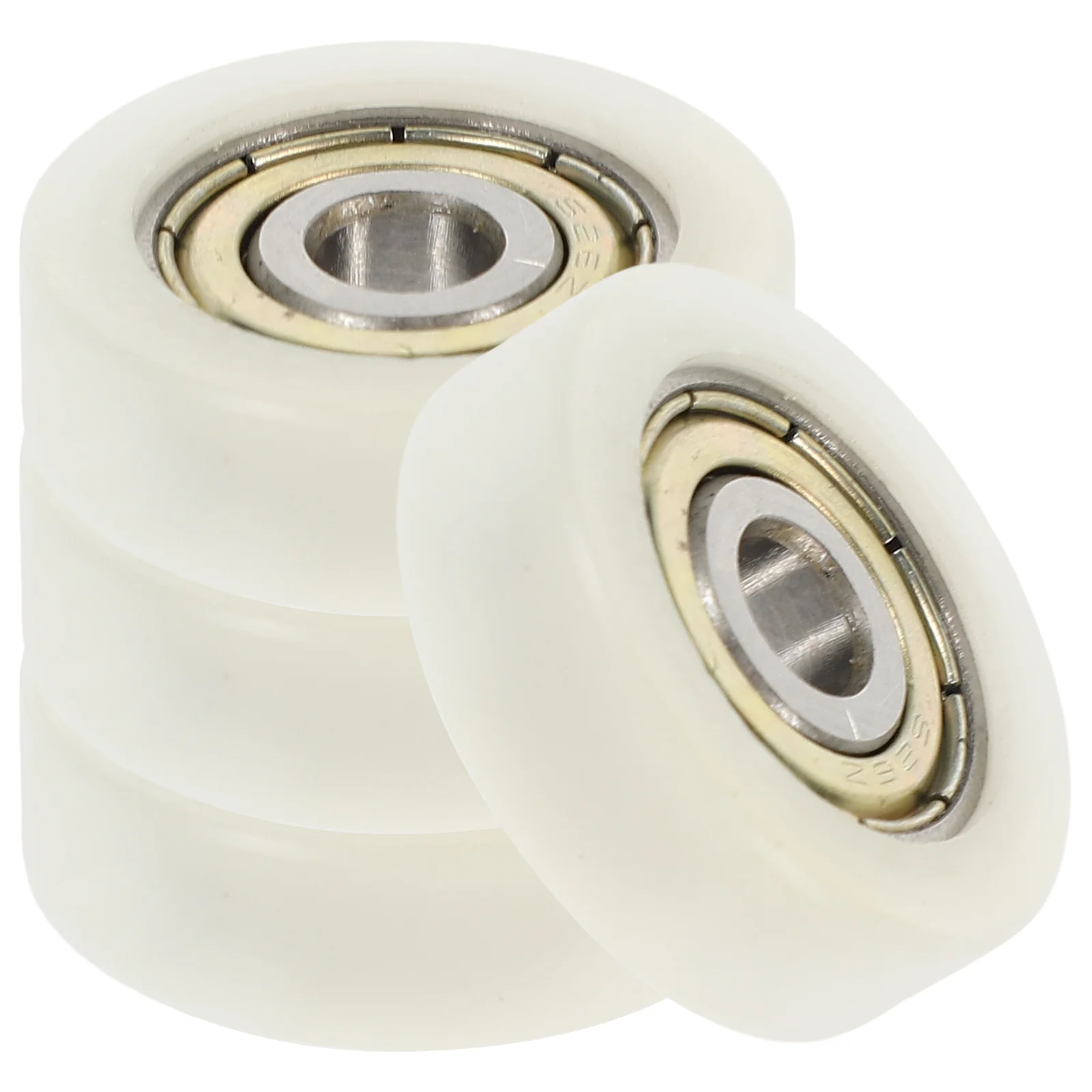 4 قطعة تحمل بكرة الأسطوانة الثقيلة انزلاق الباب عجلة استبدال الأخدود الصلب النايلون دائم المسار انزلاق بوابة الأسطوانة #2