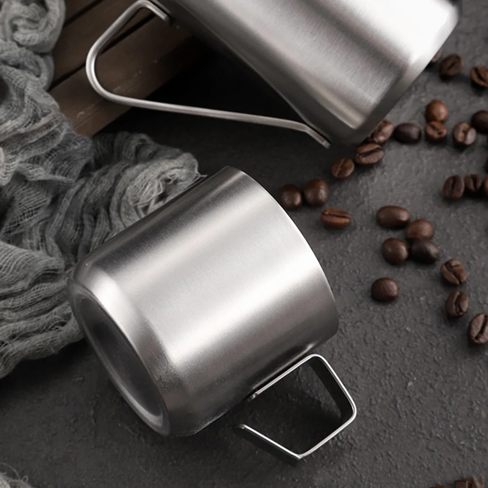 

Stainless Steel Coffee Cup Large Capacity Metal Mug Breakfast Milk Container Easy Clean Smooth Rim Perfect Gift