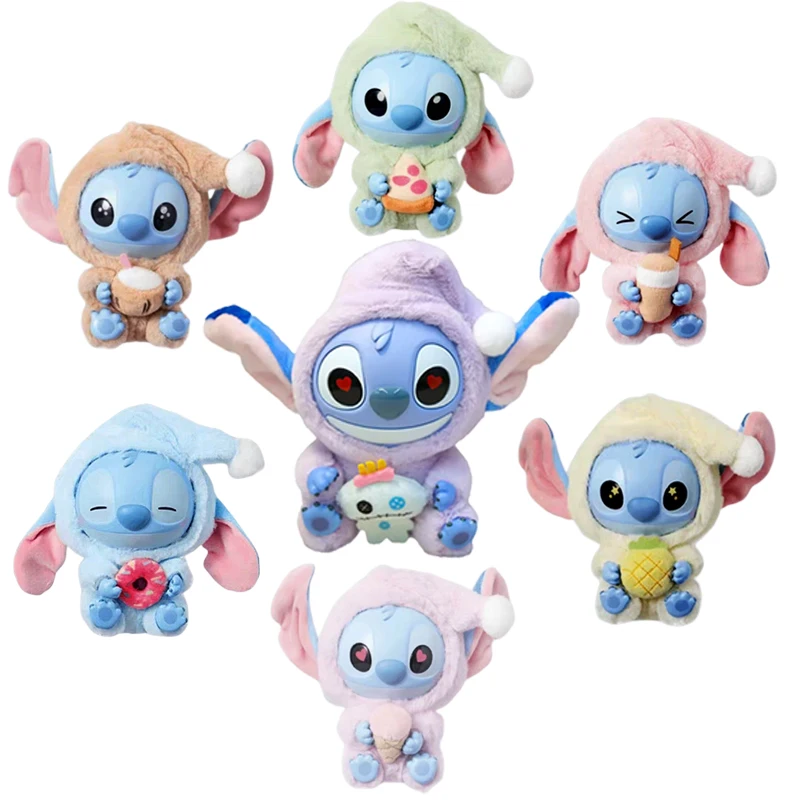

15 см новая серия Stitch Eat Something Before Sleep слепая коробка плюшевые куклы кулон милая кукла орнамент Mystery Box игрушка-сюрприз в подарок